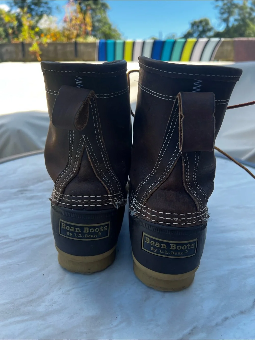 L.L. Bean Brown Lace-Up Waterproof Boots